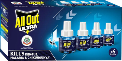 All Out Ultra Mosquito Vaporiser Refill(4 x 45 ml)