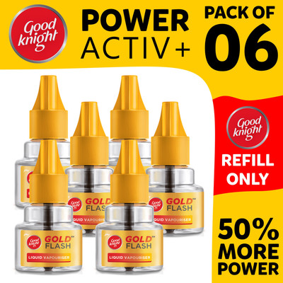 Good Knight Gold Flash Mosquito Vaporiser Refill(6 x 45 ml)