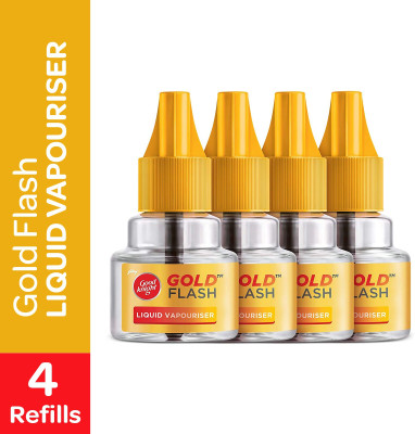 Good Knight Gold Flash Repellent Liquid Mosquito Vaporiser Refill(4 x 45 ml)