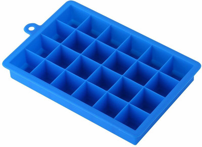 KUBAVA Ice Cube Trays for Freezer, 24 Grids, Square Shape Blue Silicone Ice Cube Tray(Pack of1)