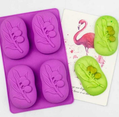 ADMONITION Silicone Cake Mould 4 Cavity Olive Tree Shaped Mould(Pack of 1)