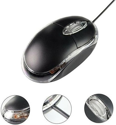 NKL Stylish USB Wired Gaming Mouse With Lights for Computer 116 Wired Ambidextrous Optical  Gaming Mouse(USB 2.0, Black)