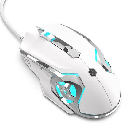 FKU G3 Pro Gaming Mouse, Wired USB 2.0 Optical 3200 DPI LED Backlight 6 Button Wired Optical  Gaming Mouse(USB 2.0, WHITE)