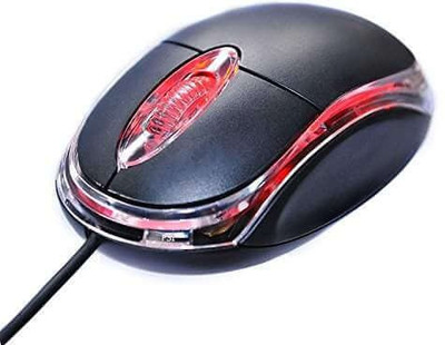 Figtop USB 2.0 Wired Optical Mouse for Laptop,Computer,PC Wired Ambidextrous Optical  Gaming Mouse(USB 2.0, Black)