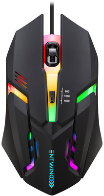ENTWINO RANGER Gaming Mouse, RGB Lights, DPI Button, Computer & Laptop Mouse Wired Ambidextrous Optical  Gaming Mouse(USB 2.0, Black)
