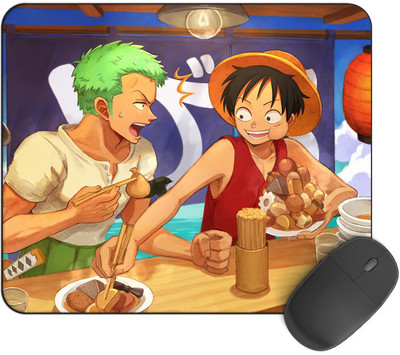 Kirmada Gaming Mouse Pad - Zoro And Luffy (One Piece) Smooth Surface Non Slip Base Mousepad(Multicolor)