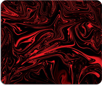 Let's Freeze Printed Mouse Pad Non-Slip Rubber Base Mouse pad For Computer & Laptop Non Slip Base Mousepad(Red)