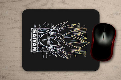 URBAN ACROSS SAIYAN Non Slip Base Mousepad(Black)