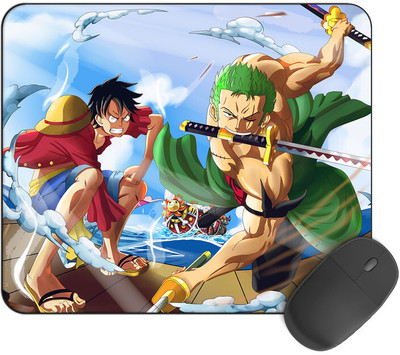Kirmada Gaming Mouse Pad - Zoro And Luffy In Fight (One Piece) Smooth Surface Mousepad(Multicolor)