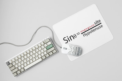 Rushaan Sin ∅=opposite/hypotenuse (Dif design) - Printed Mousepads (20cm x 18cm) Mousepad(White)
