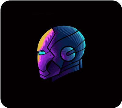 OMORTEX Robot Gamming Head Mouse Pad With Non Slip Base Non Slip Base Mousepad(Yellow)