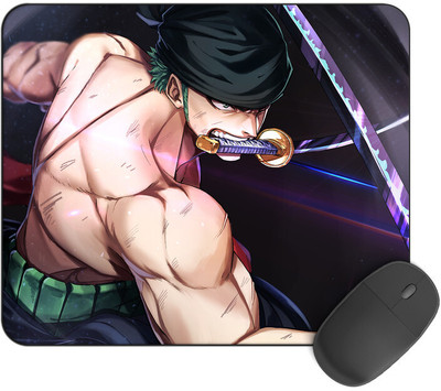 Kirmada Gaming Mouse Pad - Zoro Three Sword (One Piece) Smooth Surface Mousepad(Multicolor)