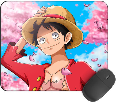 Kirmada Gaming Mouse Pad - Straw Hat Luffy (One Piece) Smooth Surface Non Slip Base Mousepad(Multicolor)