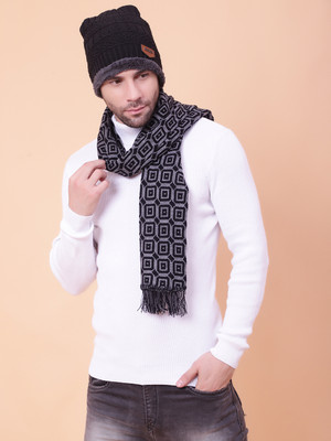 vesture Geometric Print Men Muffler