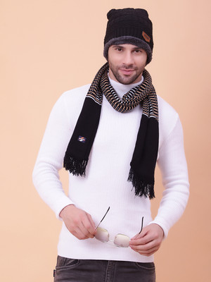 vesture Geometric Print Men Muffler