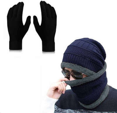 HUB RADHIKA FASHION Self Design Beanie Cap(Pack of 3)