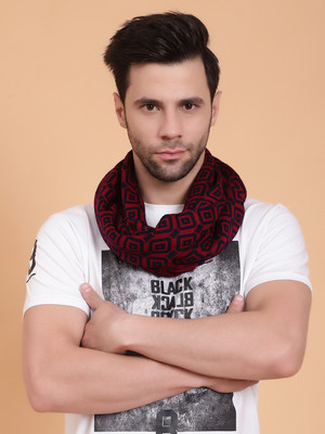 vesture Geometric Print Men Muffler