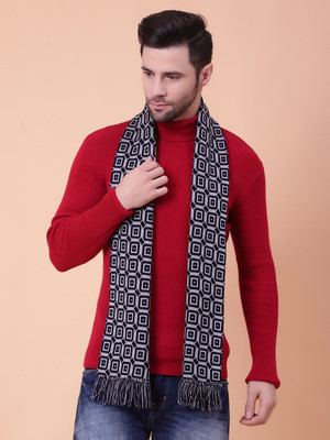 vesture Geometric Print Men Muffler