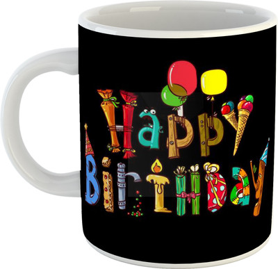 Keviv Printed Happy Birthday Cups, Best Gifts -D337 Ceramic Coffee Mug(325 ml)