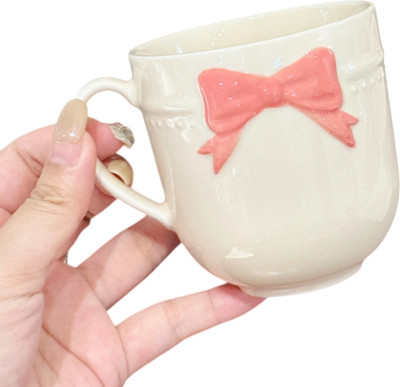 Uni Seoul Coquette Bow Ceramic Coffee Mug(150 ml)