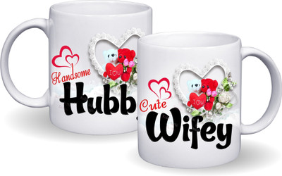 Ridhi Sidhi Design Wifey Hubby Printed Couple Coffee Tea Cup for Husband, Wife On Marriage, Anniversary, Birthday ( Ceramic Coffee (330 ml, Pack of 2) Ceramic Coffee Mug(330 ml, Pack of 2) Ridhi Sidhi Design Wifey Hubby Printed Couple Coffee Tea Cup for Husband, Wife On Marriage, Anniversary, Birthday ( Ceramic Coffee (330 ml, Pack of 2) Ceramic Coffee Mug(330 ml, Pack of 2)