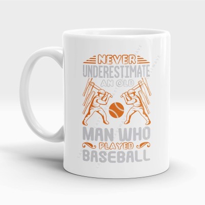 Never underestimate an old man who played baseball Design Ceramic Coffee Ceramic Coffee Mug(402 ml)