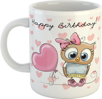 Keviv Printed Happy Birthday Cups, Best Gifts -D306 Ceramic Coffee Mug(325 ml)