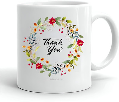 LoveGift Thank You mug Gift Set Ceramic Coffee Mug(350 ml)