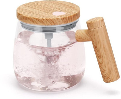 OLMEO Self Stirring Coffee, Glass Automatic Stirring Cup For Coffee/Milk/Protein Plastic Coffee Mug(400 ml)