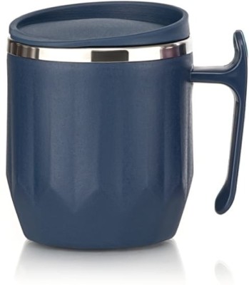 FIT 4 CHEF Stainless Steel Coffee with Lid (300 ml) (Pack of 1) (Navy Blue,Multicolour) Stainless Steel Coffee Mug(300 ml)