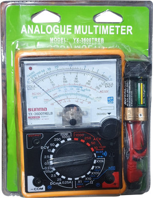 Gilhot Yx3600meter_withbattery Analog Multimeter(Black, Yellow 2000 Counts)