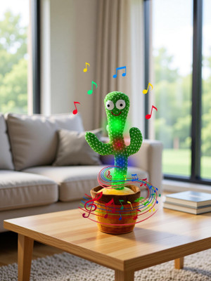 Aarya Fashion Dancing Cactus Toy, Talking Repeat Singing Sunny Cactus Toy 120 Songs(Green)
