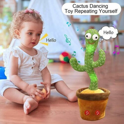 SALEOFF Dancing Cactus Plush Toys Sing,Dance and Record Electronic Toy809(Green, Brown)