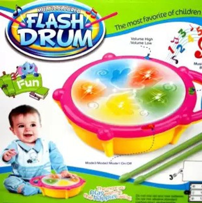 Tenmar Flash Drum atrractive music toy (Multicolor)(Multicolor)