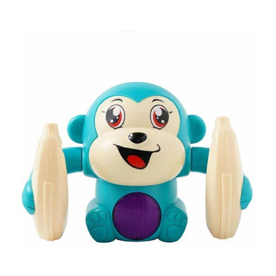Galactic Dancing and Spinning Rolling Doll Tumble Monkey Toy Voice Control Banana Monkey Musical Educational Flash Light Activity Jumping Toy for Kids for Kids 1 Years,Tumbler Monkey Multicolor (Multicolor, Pack of: 1)(Multicolor)