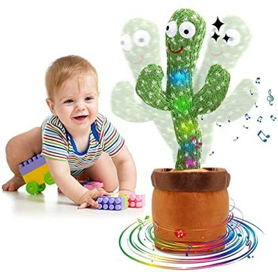 SVSONLINE Toys Talking Cactus Baby Toys for Kids Dancing Cactus Toys Can(Green)