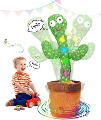 ANGELS PRIDE Dancing Speaking Cactus Repeats What You Say Electronic Lighting Educational Toy(Multicolor)