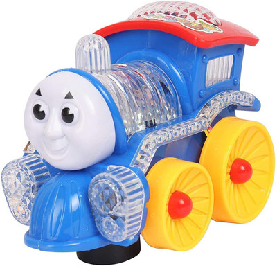 3 Jokers Train Loco Engine Toy for Kids - Amazing 4D Bright LED Lights and Music Toy(Multicolor)