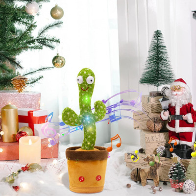 Akasa Dancing Cactus For Kids,Talking Singing Voice Recording And Repeat and Led Light(Green)