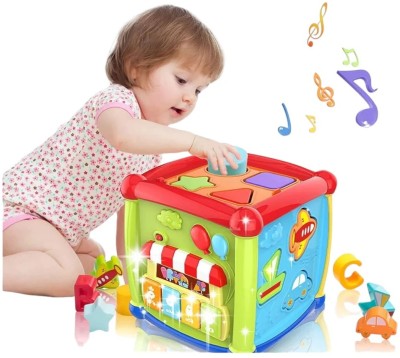 CountryLink 6 in 1 Learning Cube Early Educational & Learning Activity Developmental Toys(Multicolor)