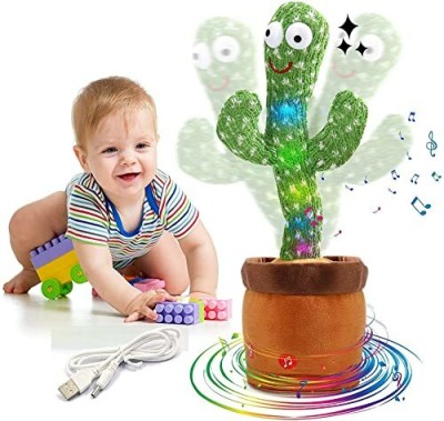 AHYRA Cactus Plant Plush Dancing Voice Repeat,Recording,120 Songs Sunny Singing Toy(Multicolor)