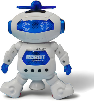DHAMAKA VROOM Dancing Robot Toy for Kids with 3D Lights and Music Robot Toy(White)