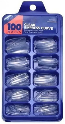 varunya Transparent nails 100 pc(Natural)