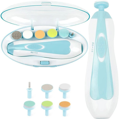 ZIOOUY Electric Baby Nail Trimmer with 6 Grinding Heads Safe for Newborn Baby