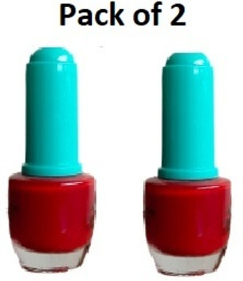 Mixonshun attractive nail polish red pack of 2 Red