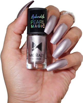 MORAZE Aphrodite Pearl Magic Polish Me Long Lasting Nail Polish With Chip Resistant Properties, Cruelty Free, Paraben Free & Vegan Formula (Purple Undertone) Purple Undertone