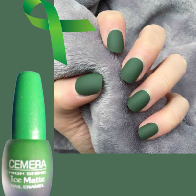 Cemera Ice Matte High Shiny Waterproof Long Stay Nail Polish Enemal Green