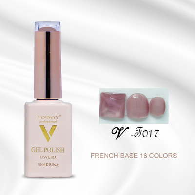 VINIMAY Premium French Base UV Gel Nail Polish - Soak-Off UV/LED Lamp Cure Base Gel F017 French Base F017
