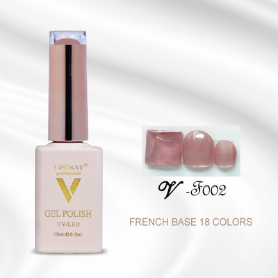 VINIMAY Premium French Base UV Gel Nail Polish - Soak-Off UV/LED Lamp Cure Base Gel F002 French Base F002