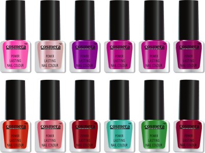 COSMERA Quick Dry Long Lasting Super Shine Nail Polish Set of 12 A101 Set-A101